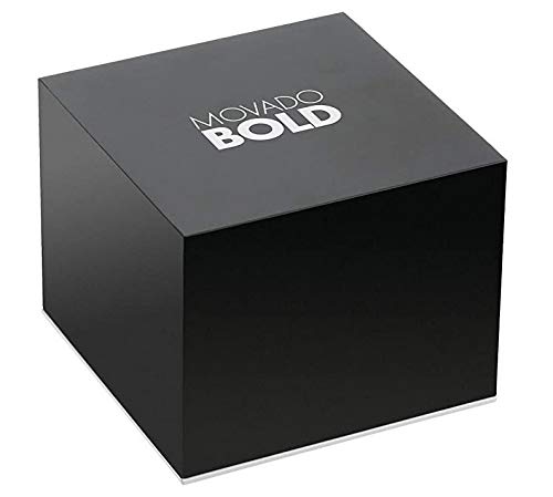 Movado Women s Bold Iconic Pale Gold Ionic Plated Stainless Steel Case, Pale Gold Ionic Plated Stainless Steel and White Ceramic Link Bracelet, Two Tone, (Model: 3600892)