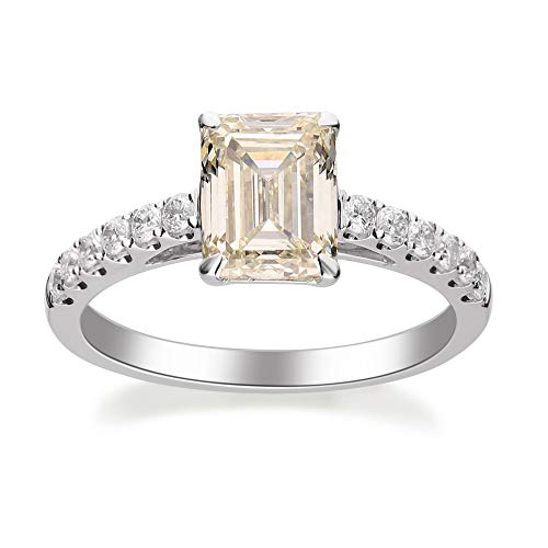 Gin & Grace 14K White Gold Genuine Lab Grown 2.02 ct Diamond Daily Work Wear Jewelry for Women Gifts for Her