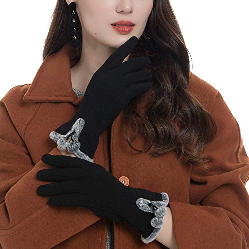 Dimore 3 Pairs Winter Gloves for Women Cold Weather Girls With Touch Screen Fingers Warm Thick Texting Bulk Wholesale