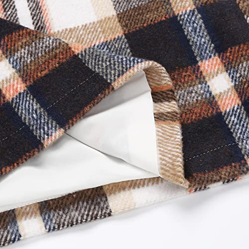 IDEALSANXUN Womens High Waist Plaid Skirt Bodycon Pencil Wool Mini Skirts