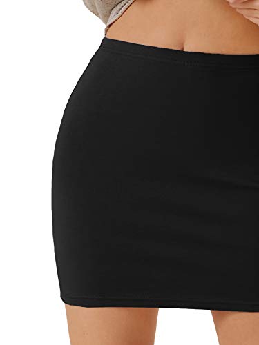 Verdusa Women s Basic High Waisted Pencil Bodycon Short Skirt