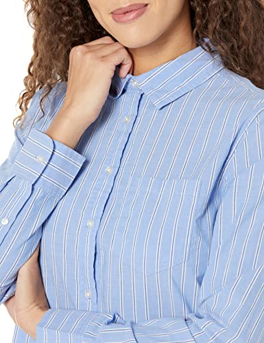 Amazon Essentials Women s Classic-Fit Long-Sleeve Button-Down Poplin Shirt