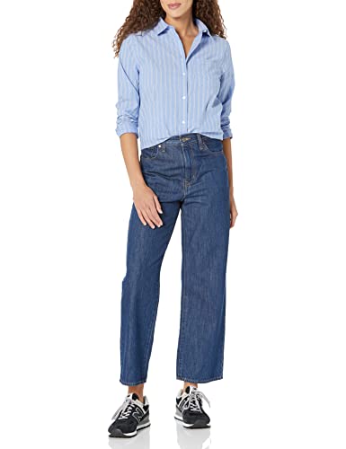 Amazon Essentials Women s Classic-Fit Long-Sleeve Button-Down Poplin Shirt