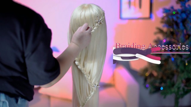 Neverland Beauty 30   Mannequin Head Hair Styling Synthetic Fiber Training Head Manikin Cosmetology Doll Head Hairdresser Practice Styling with Braided Tools and Table Clamp