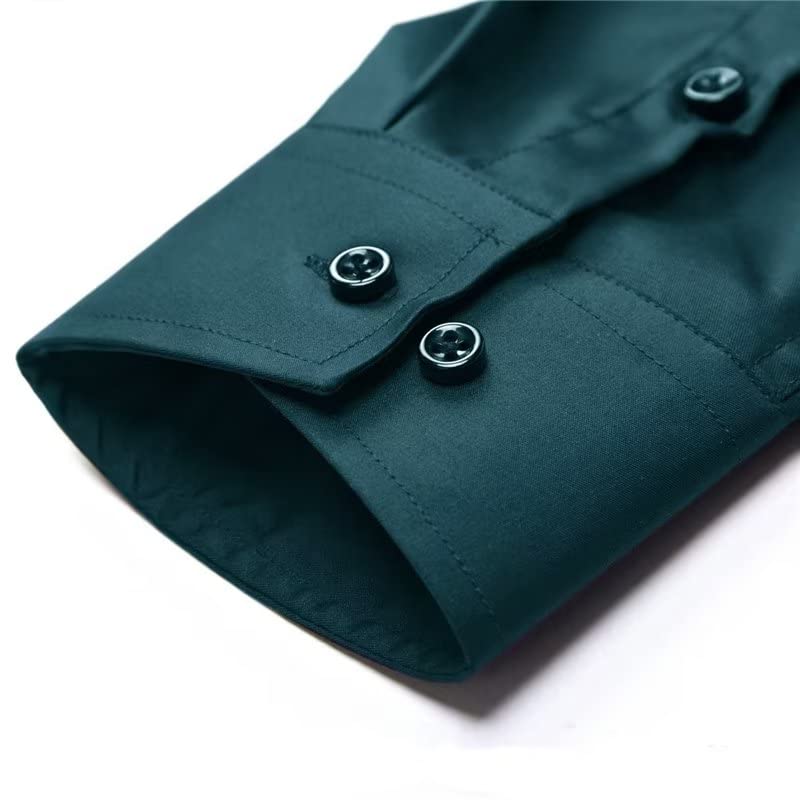Wangyue Men s Long Sleeve Dress Shirts Casual Button Down Shirts Regular Fit Formal Dress Shirts with Pockets