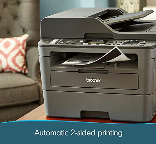 BROAGE NewBrother MFC-L2710DW All-in-One Wireless Monochrome Laser Printer - Print Copy Scan Fax - 32 ppm, 2400 x 600 dpi, 50-Sheet ADF, Auto 2-Sided Printing, Voice Activated, USB, WiFi, Ethernet
