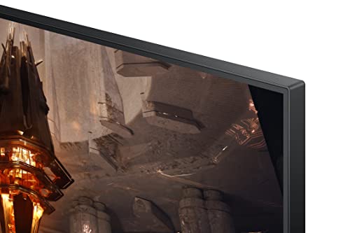 SAMSUNG Odyssey G70B Series 32-Inch 4K UHD Gaming Monitor, IPS Panel, 144Hz, 1ms, HDR 400, G-Sync and FreeSync Premium Pro Compatible, Ultrawide Game View (LS32BG702ENXGO),Black