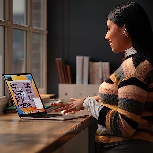 Apple 2023 MacBook Air Laptop with M2 chip: 15.3-inch Liquid Retina Display, 8GB Unified Memory, 256GB SSD Storage, 1080p FaceTime HD Camera, Touch ID. Works with iPhone/iPad; Starlight