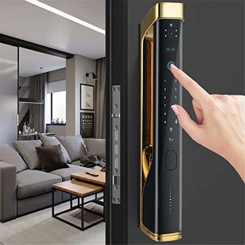 Fingerprint Smart Home Security Automation Unlock with Control Visual Password Electronic Door Lock (Color : Gray, Size : 30X388MM)
