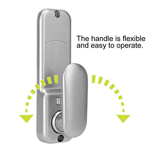 ALREMO HUANGXING - Combination Lock, Fireproof with Flexible Handle Smart Coded Lock Inductive Lock Keypad Door Lock, for Home Hotel Warehouse Office