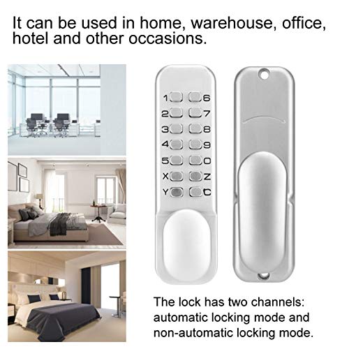 ALREMO HUANGXING - Combination Lock, Fireproof with Flexible Handle Smart Coded Lock Inductive Lock Keypad Door Lock, for Home Hotel Warehouse Office