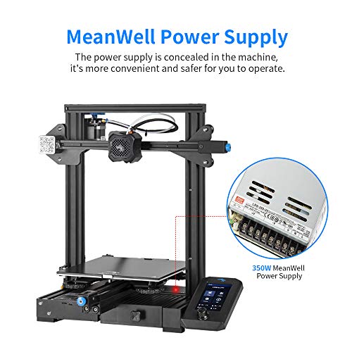 Official Creality Ender 3 V2 Upgraded 3D Printer with Silent Motherboard Meanwell Power Supply Carborundum Glass Platform Resume Printing Function, DIY FDM 3D Printers Build Size 8.66x8.66x9.84 inch