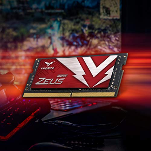 TEAMGROUP T-Force Zeus DDR4 SODIMM 32GB (2x16GB) 3200MHz (PC4-25600) 260 Pin CL16 Laptop OC Memory Module Ram - TTZD432G3200HC16FDC-S01
