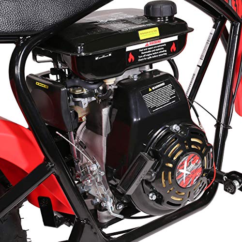 XtremepowerUS Pro-Series 99cc 3.5HP Gas Powered Off Road Trail Bike Dirt Bike Ride One Bike, Mini Bike for Adults & Kids Over Age 13+, Blue