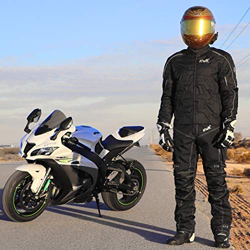 Motorcycle Pants for Men Dualsport Motocross Motorbike Pant Riding Overpants Enduro Adventure Touring Waterproof CE Armored All-Weather (Waist32  -34   Inseam32  ) Black