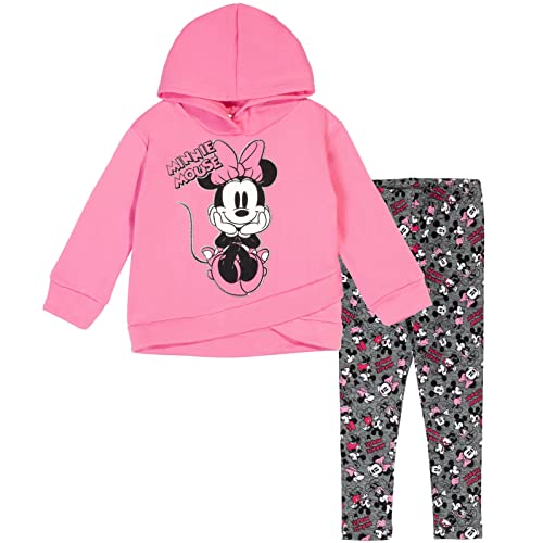 Disney Minnie Mouse Mickey Mouse Fleece Hoodie and Leggings Outfit Set Infant to Big Kid