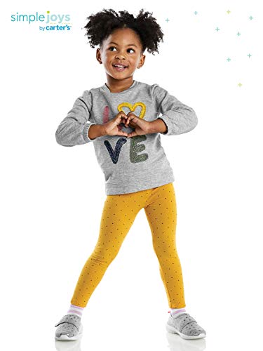Simple Joys by Carter s Toddlers and Baby Girls  4-Piece Long-Sleeve Shirts and Pants Playwear Set