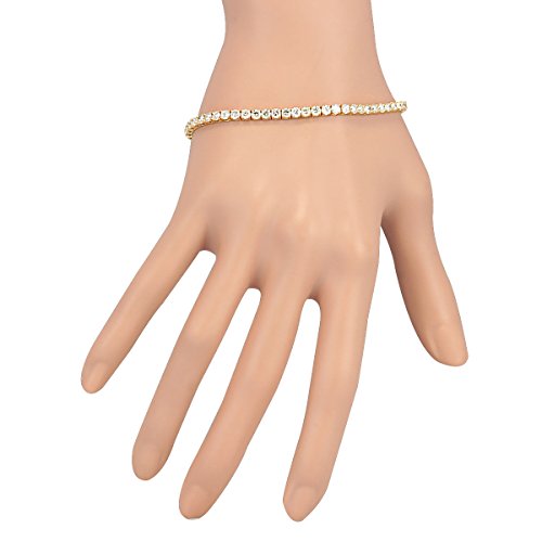 6.65 carat natural diamond F-G color vs1-vs2 clarity 14K yellow gold luxury Tennis bracelet for women exclusively handmade in the USA