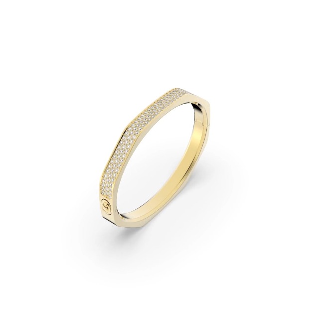 Swarovski Dextera Crystal Bangle Bracelet Jewelry Collection, Gold Tone Finish