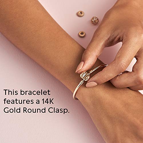PANDORA Jewelry Moments Bangle Charm 14K Bracelet, 7.5
