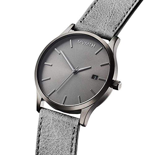 MVMT Mens Quartz Watch with Leather-Calfskin Strap D-MM01-GRGR