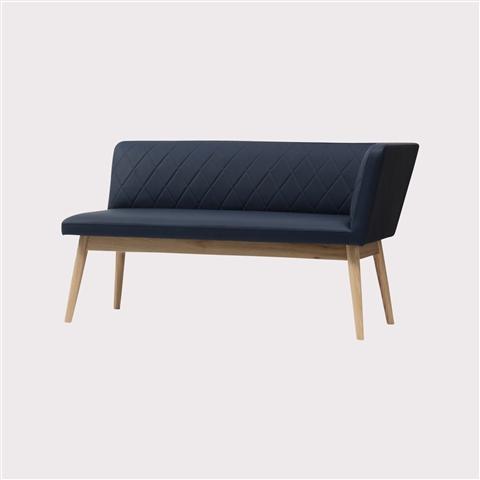 Pioni Couch L Navy X Natural (W1350× D537 × H740)