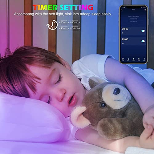 Tenmiro Led Lights for Bedroom 100ft (2 Rolls of 50ft) Music Sync Color Changing LED Strip Lights with Remote and App Control 5050 RGB LED Strip, LED Lights for Room Home Party Decoration