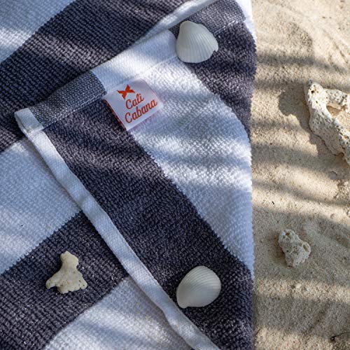 Arkwright Cabana Pool Beach Towel - 100% Ring Spun Cotton Large Soft Quick Dry Bath Towels Perfect for Hotel, Swim, Bathroom Tub, and Camping, 30 x 60 (Pack of 4), Grey