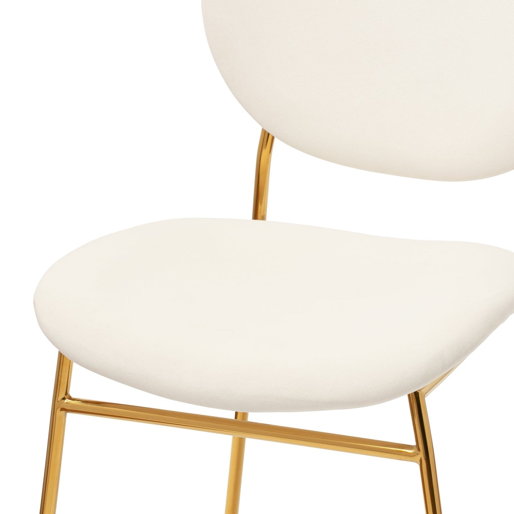 Belle Chair White 500 × 560 × 810 Gold