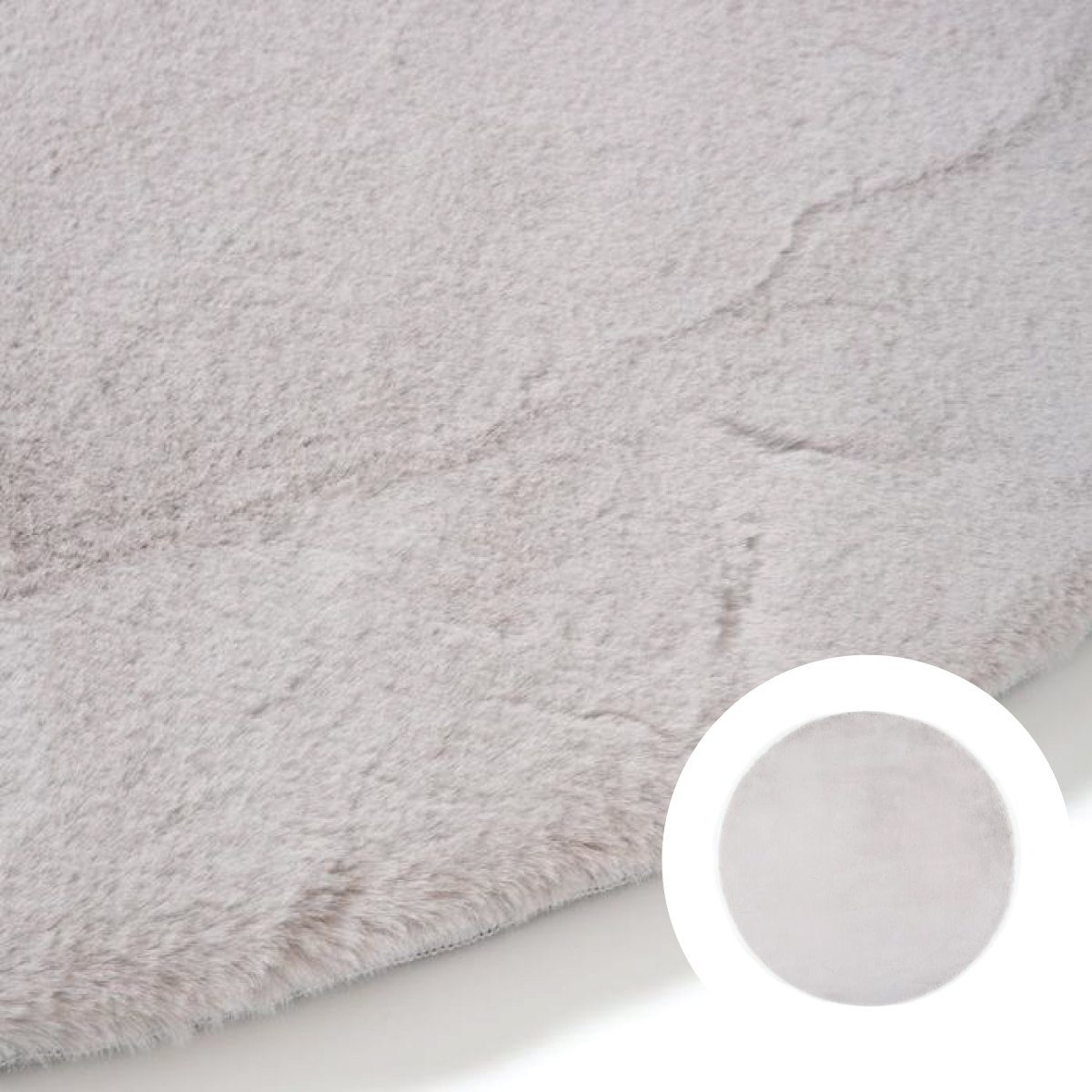 Mitis Round Rug 2 150 Light Gray (W1500×D1500)